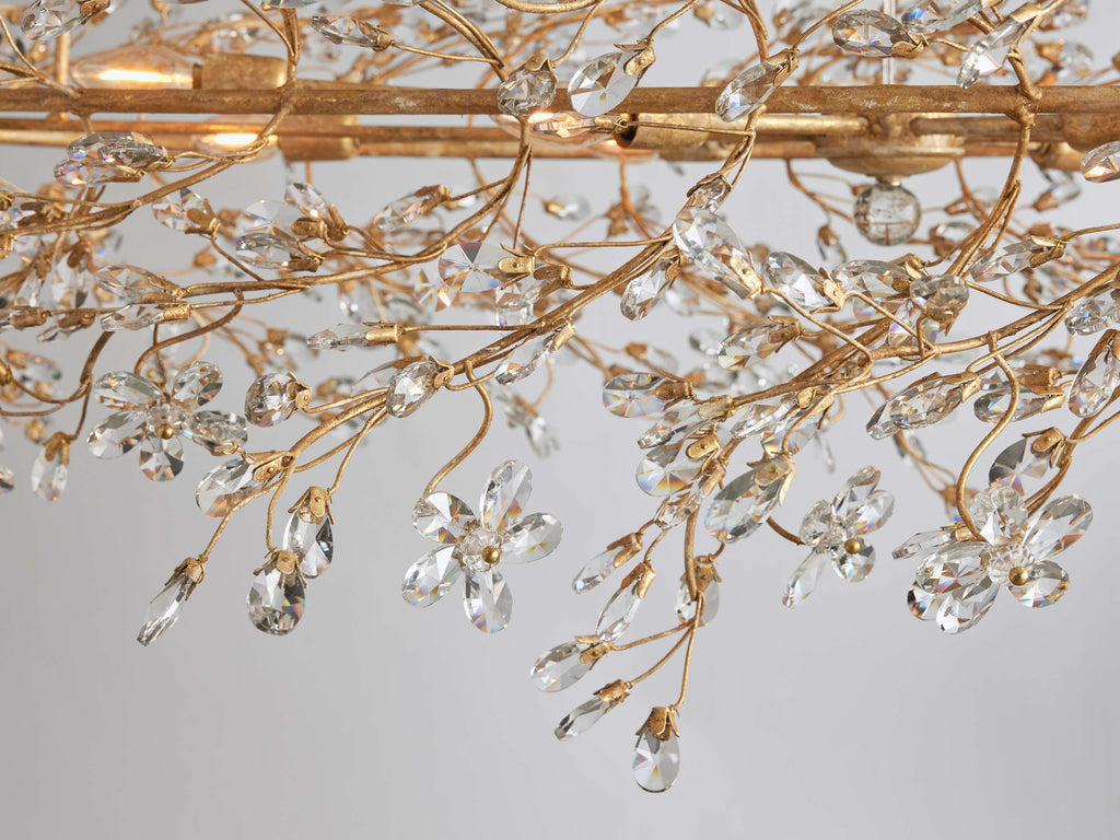 Bellafiora Crystal Vine Oval Chandelier