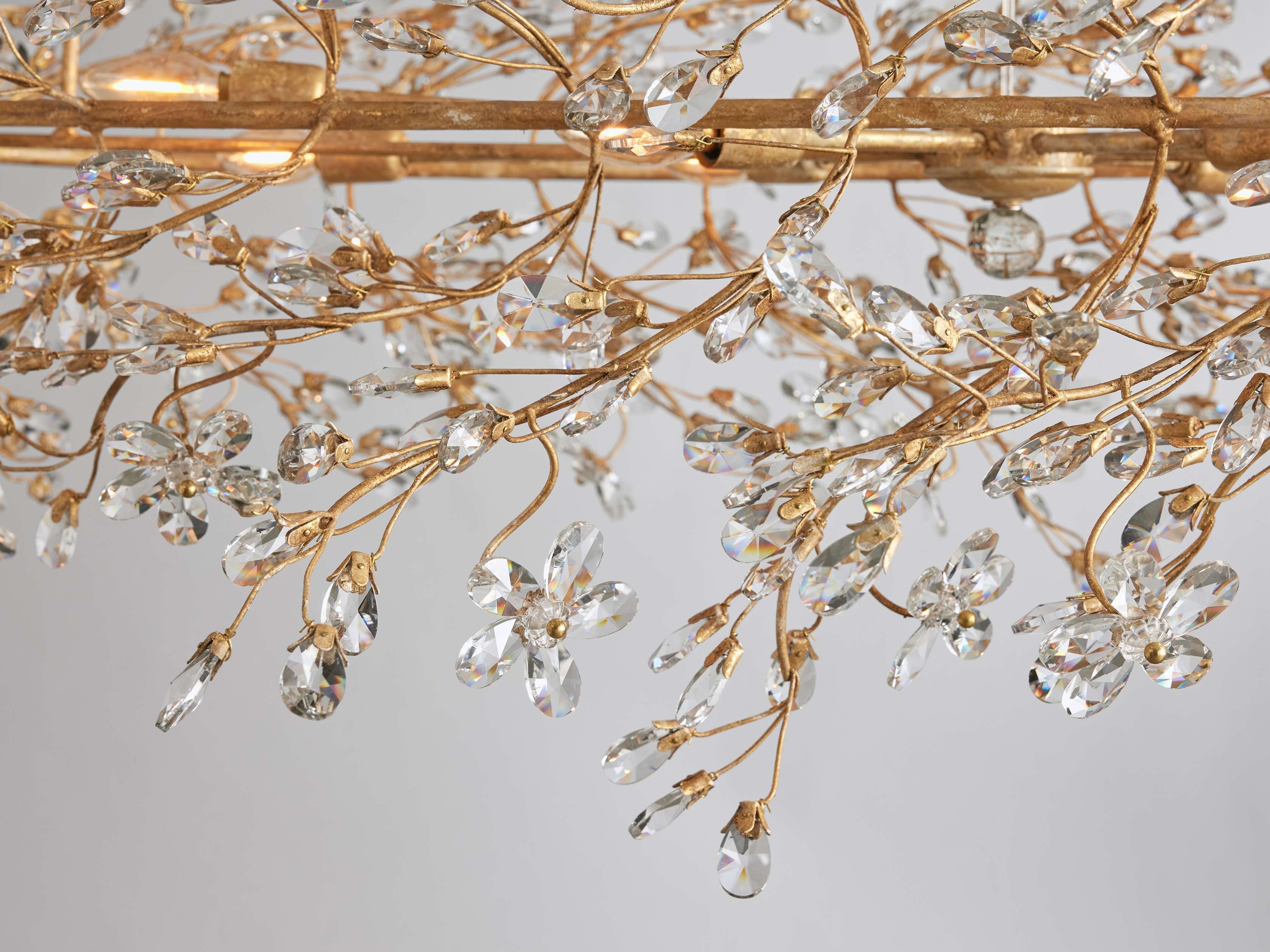 Bellafiora Crystal Vine Oval Chandelier