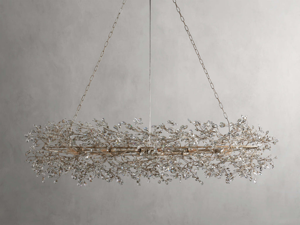 Bellafiora Crystal Vine Oval Chandelier
