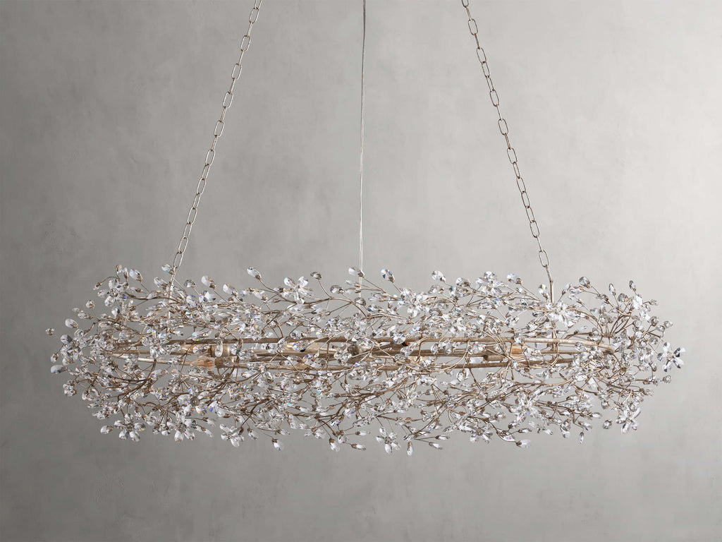 Bellafiora Crystal Vine Oval Chandelier