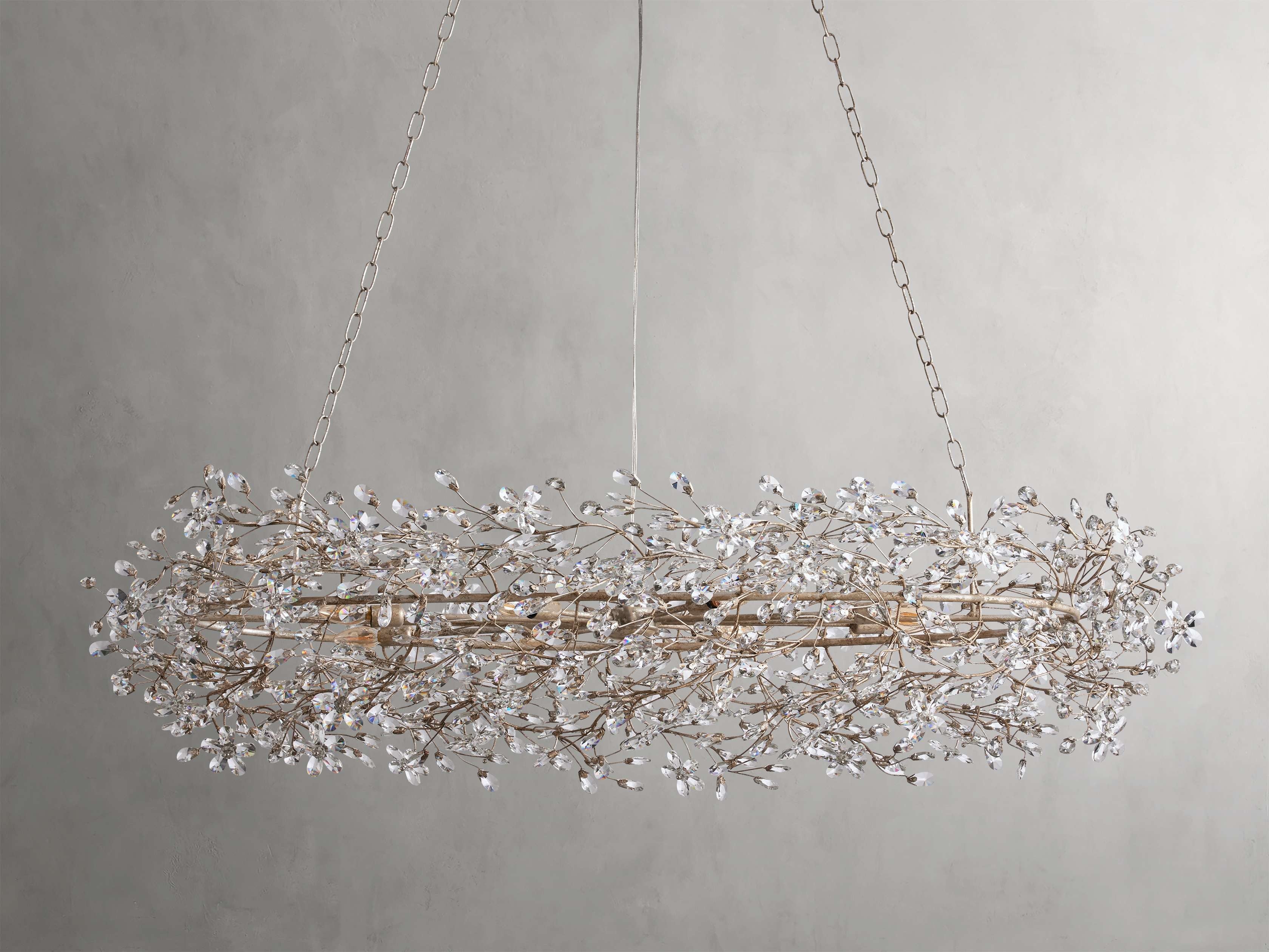 Bellafiora Crystal Vine Oval Chandelier