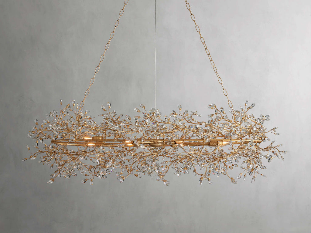 Bellafiora Crystal Vine Oval Chandelier