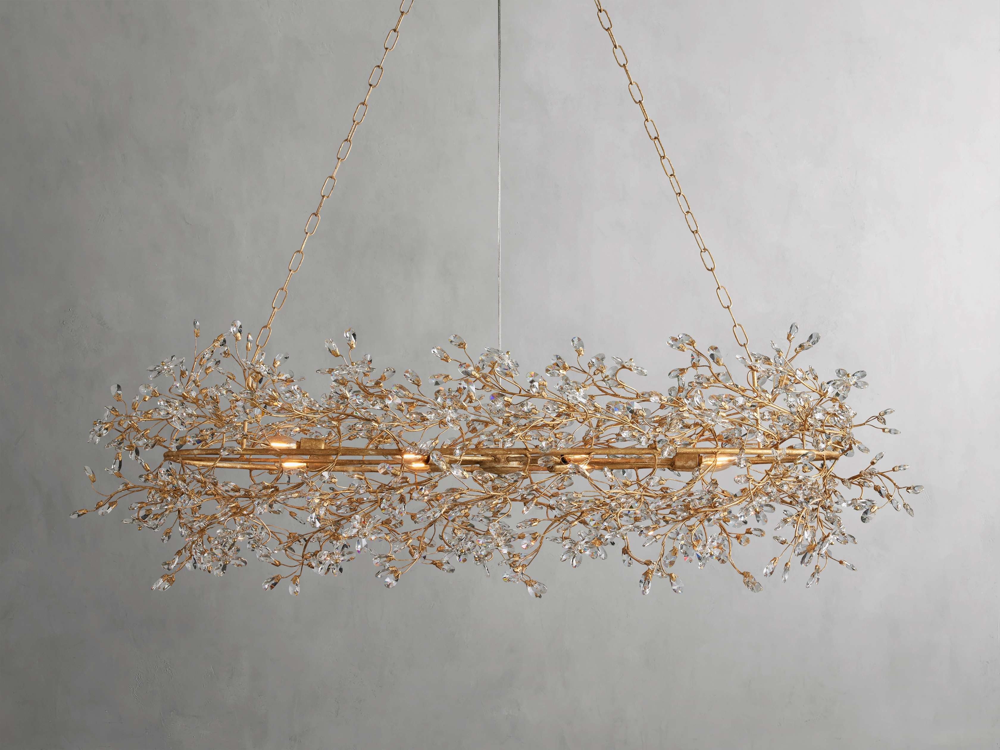 Bellafiora Crystal Vine Oval Chandelier