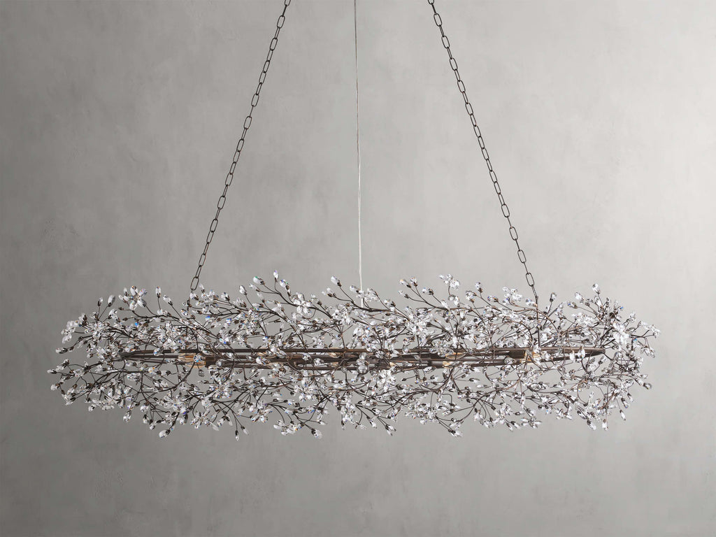 Bellafiora Crystal Vine Oval Chandelier