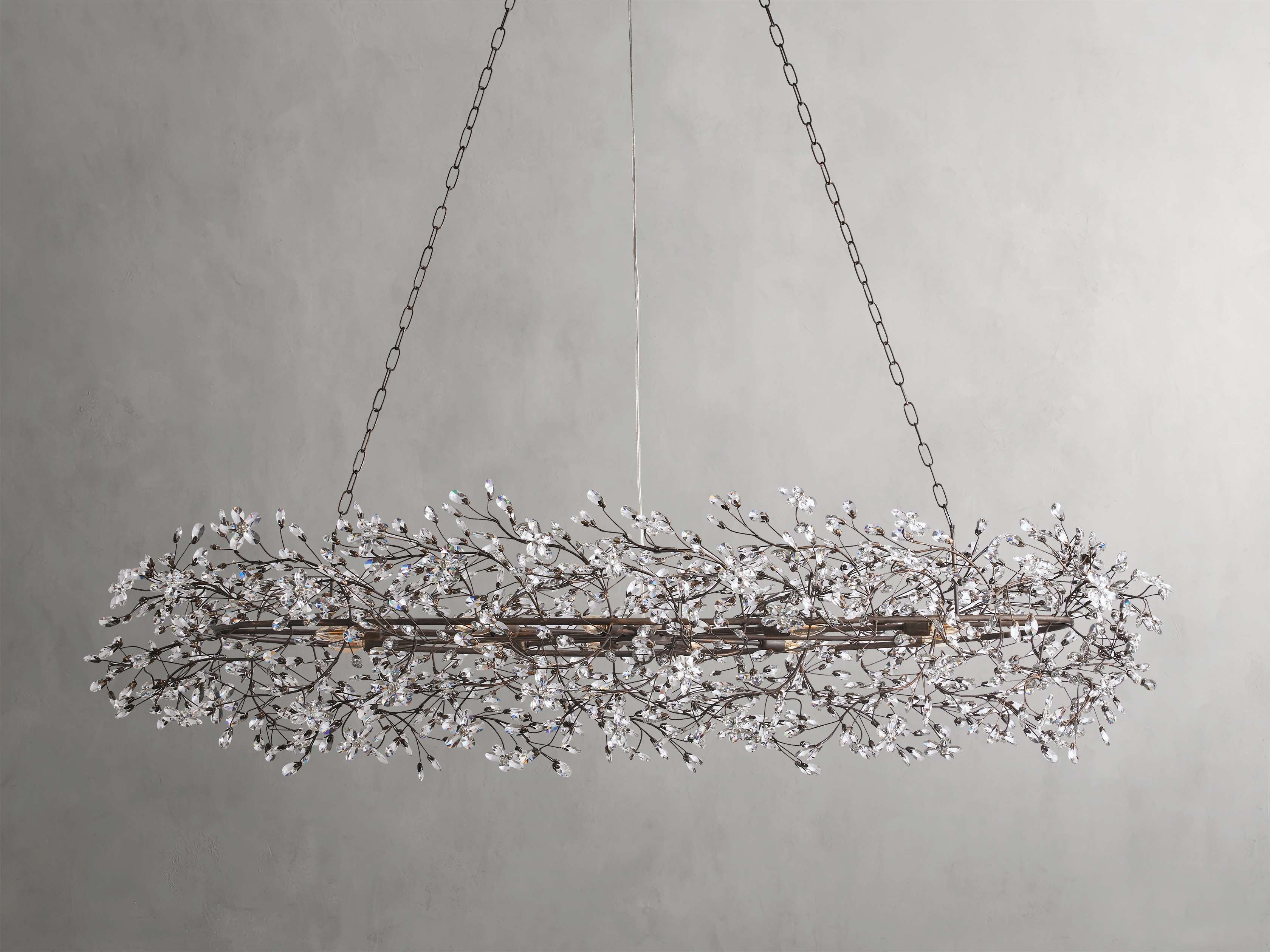 Bellafiora Crystal Vine Oval Chandelier