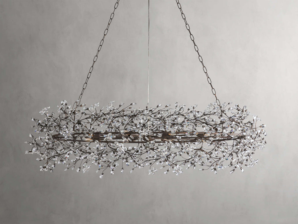 Bellafiora Crystal Vine Oval Chandelier