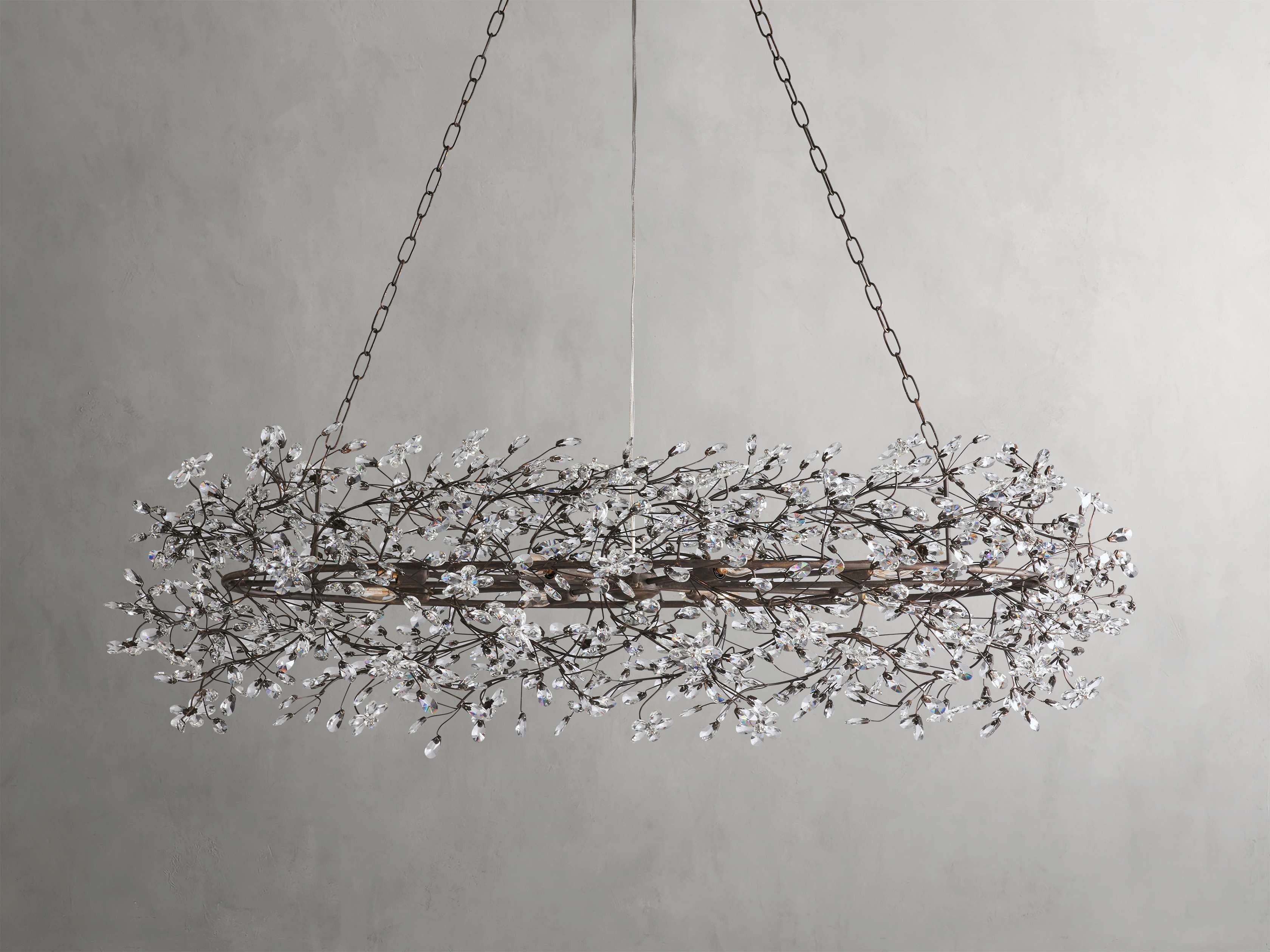 Bellafiora Crystal Vine Oval Chandelier
