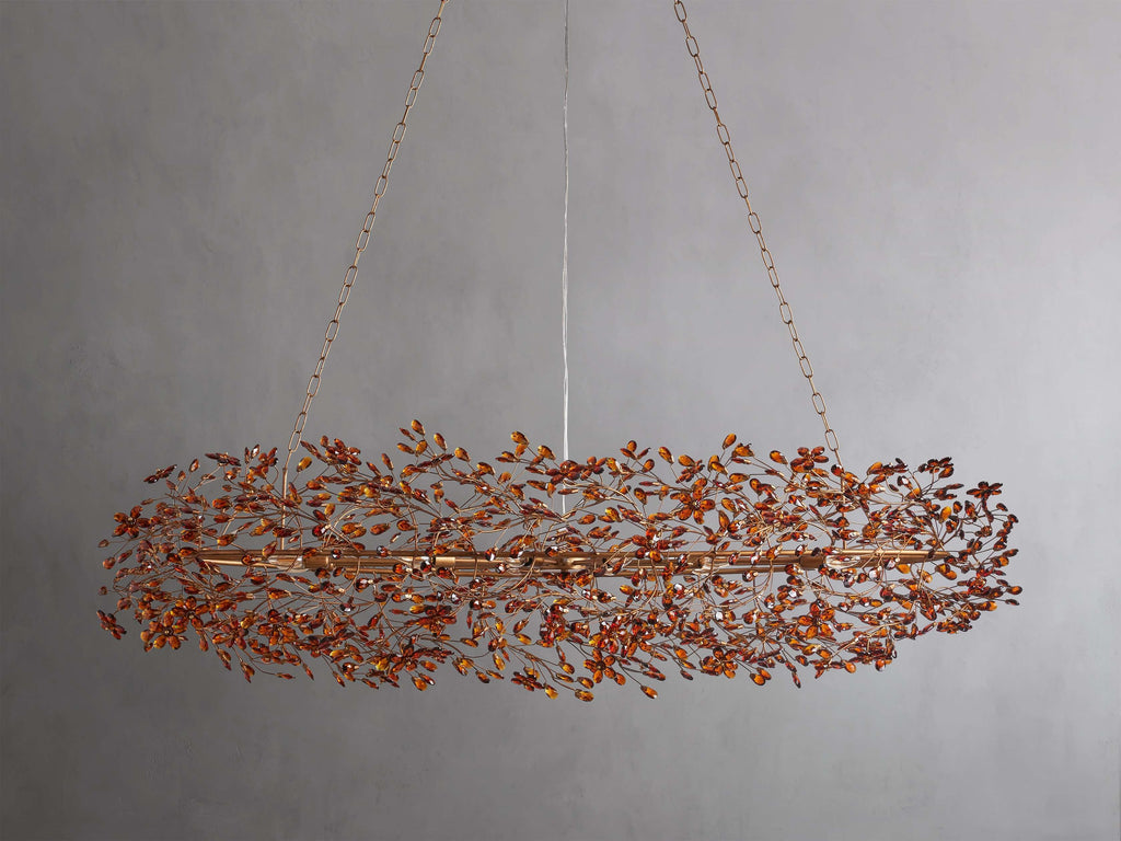 Bellafiora Crystal Vine Oval Chandelier
