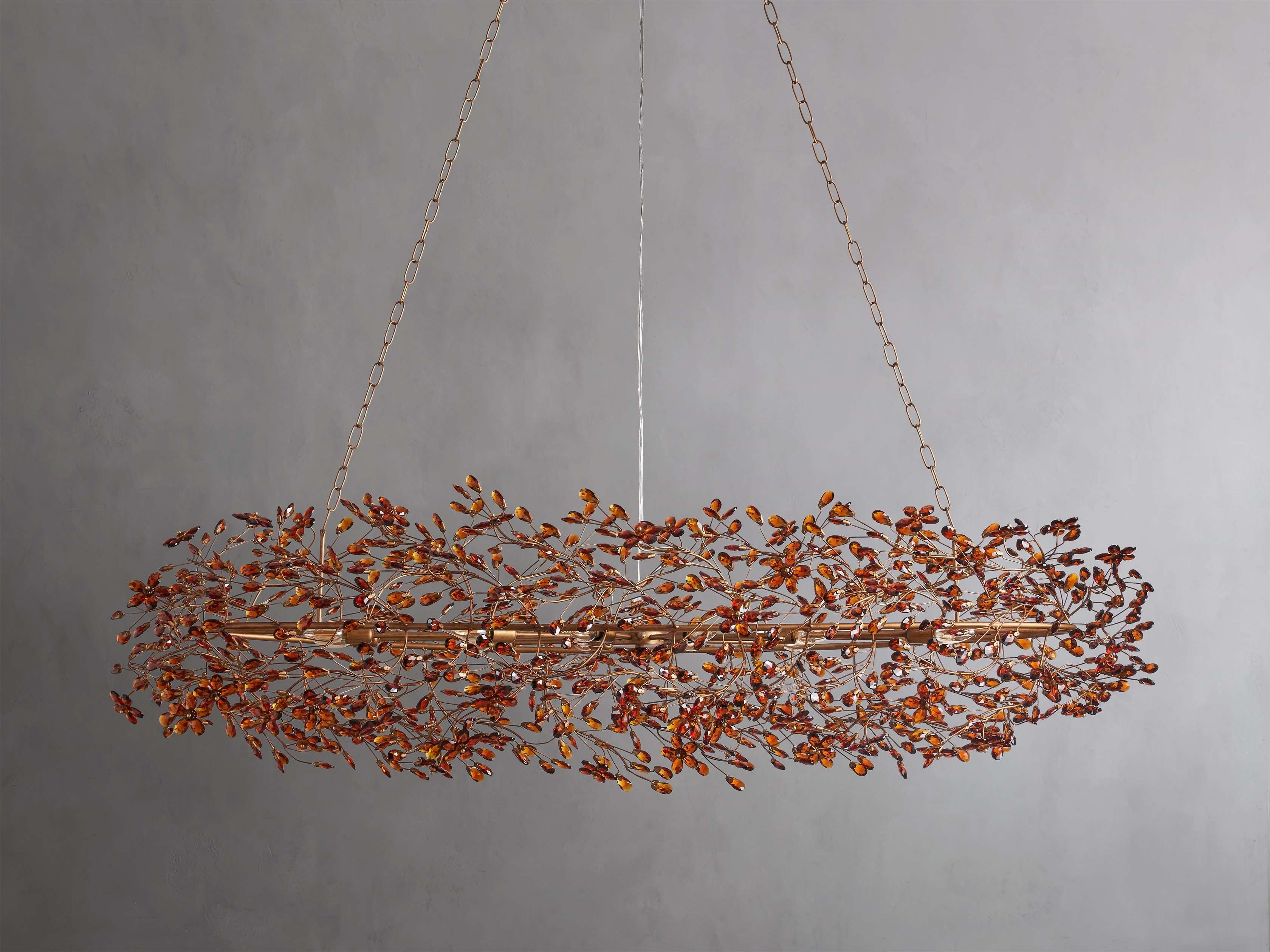 Bellafiora Crystal Vine Oval Chandelier