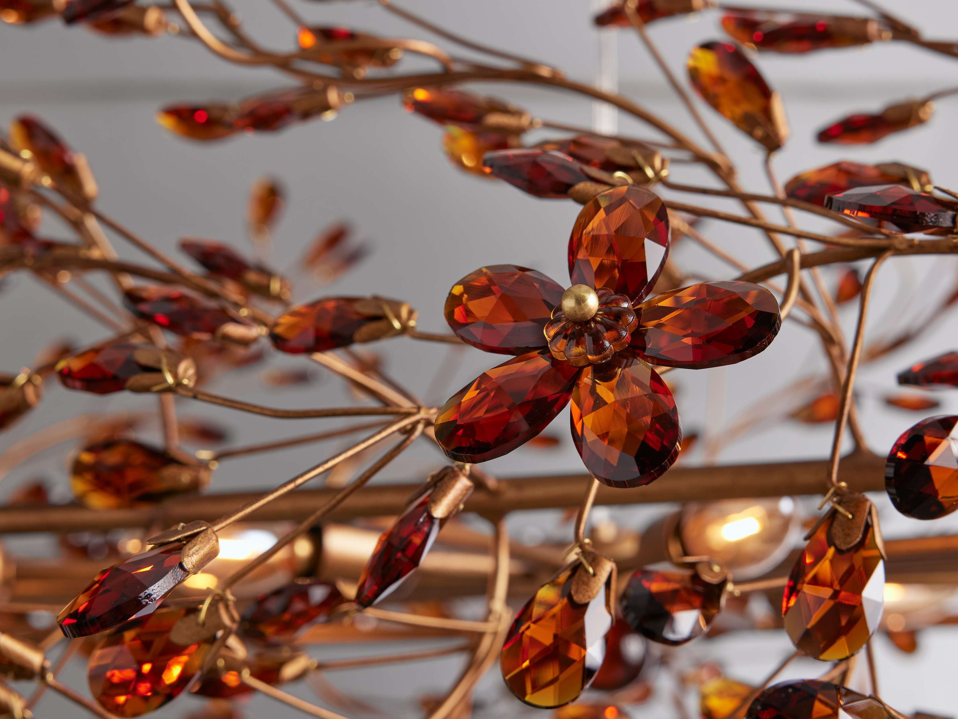 Bellafiora Crystal Vine Oval Chandelier