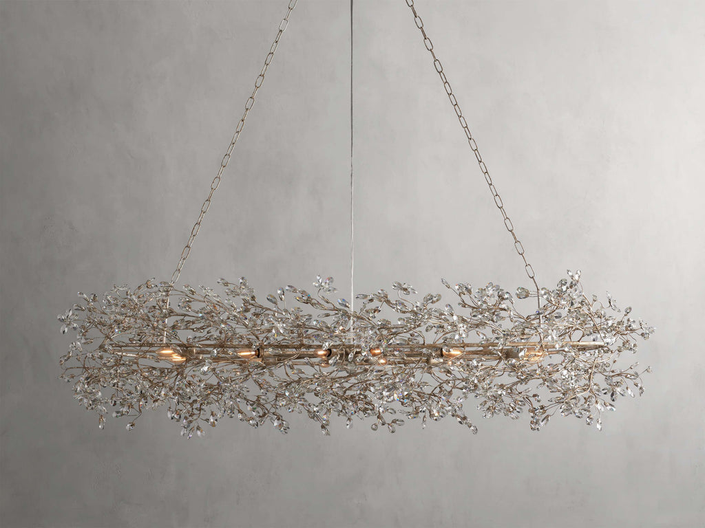 Bellafiora Crystal Vine Oval Chandelier