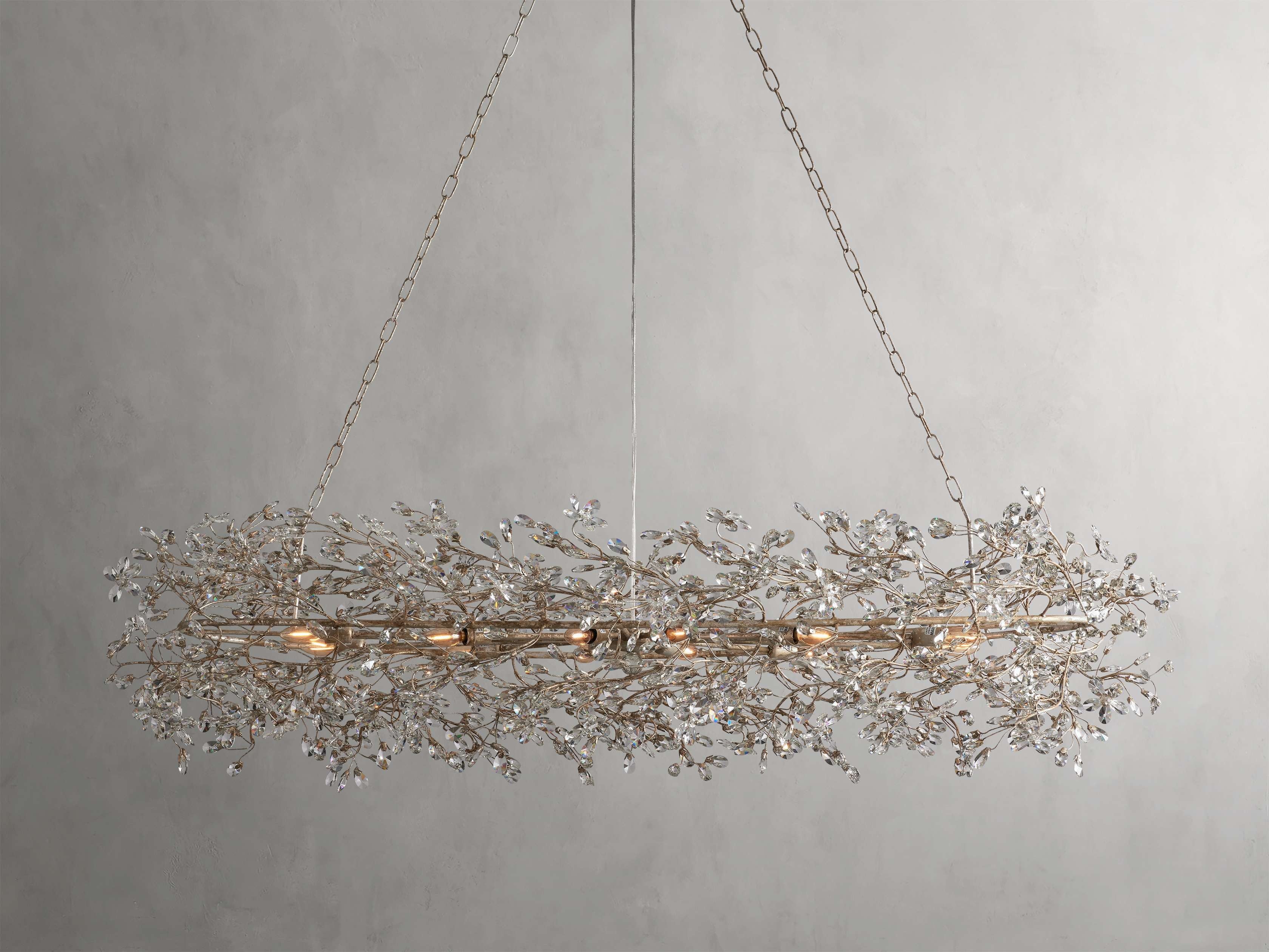 Bellafiora Crystal Vine Oval Chandelier