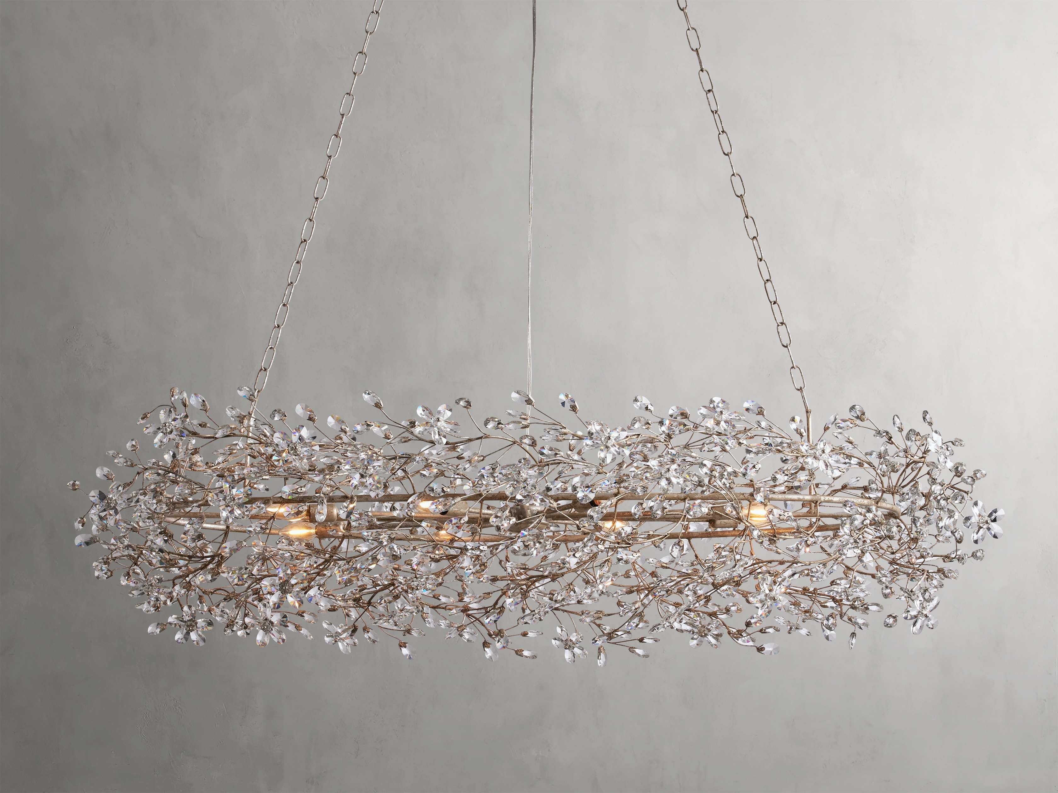 Bellafiora Crystal Vine Oval Chandelier