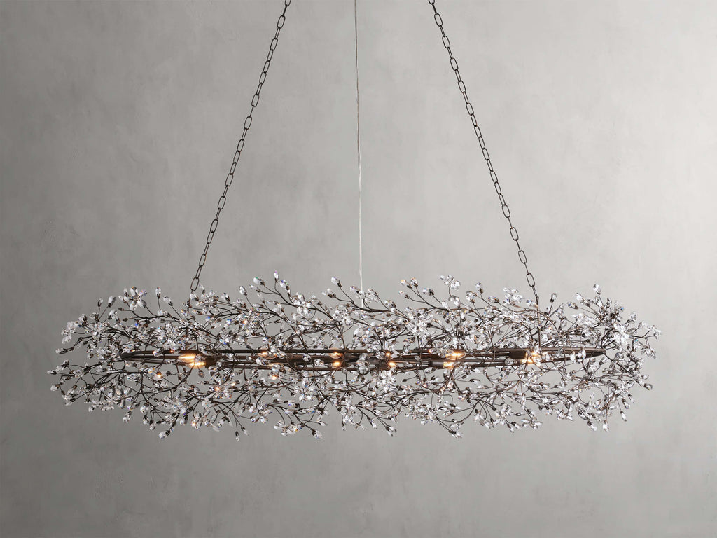 Bellafiora Crystal Vine Oval Chandelier