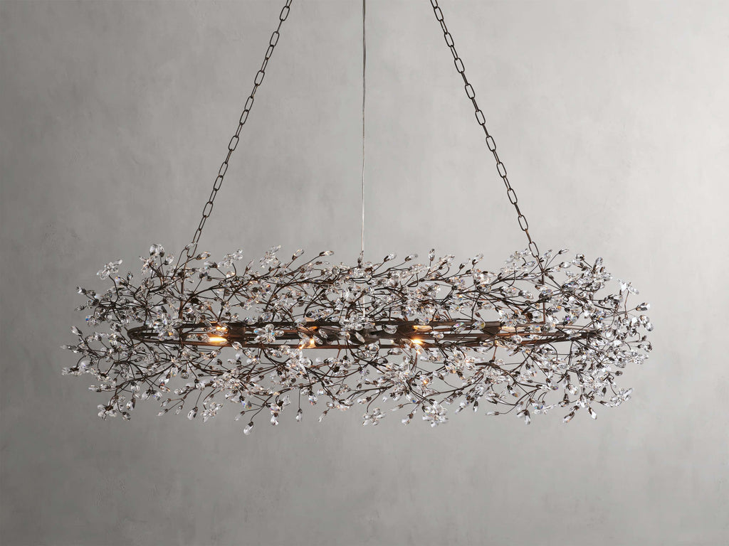 Bellafiora Crystal Vine Oval Chandelier