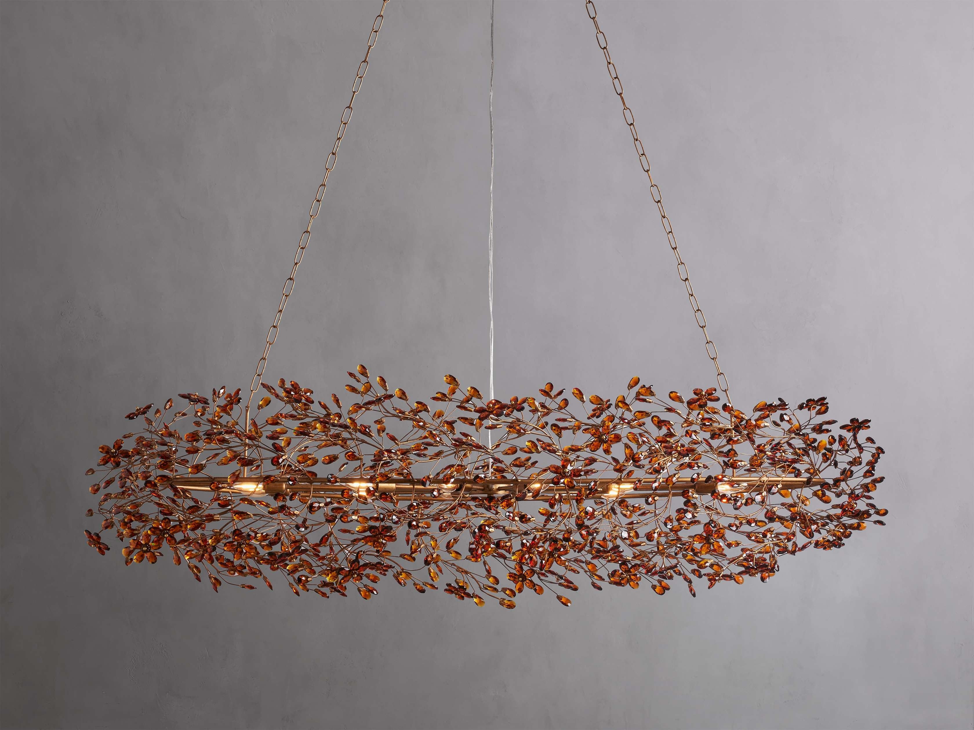 Bellafiora Crystal Vine Oval Chandelier