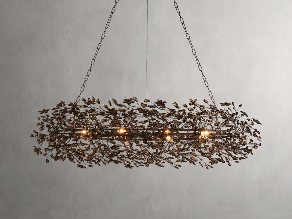 Bellafiora Crystal Vine Oval Chandelier