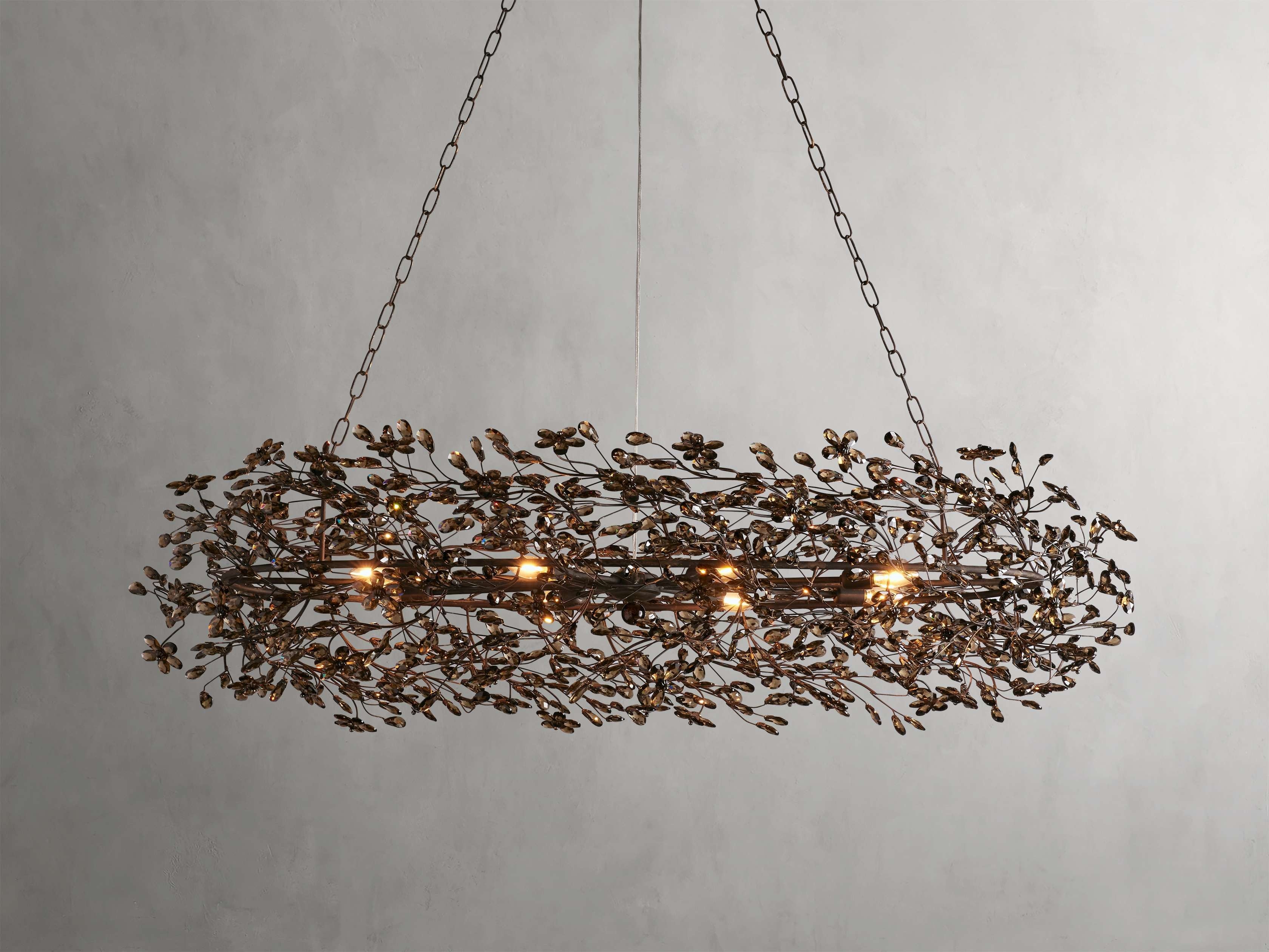 Bellafiora Crystal Vine Oval Chandelier