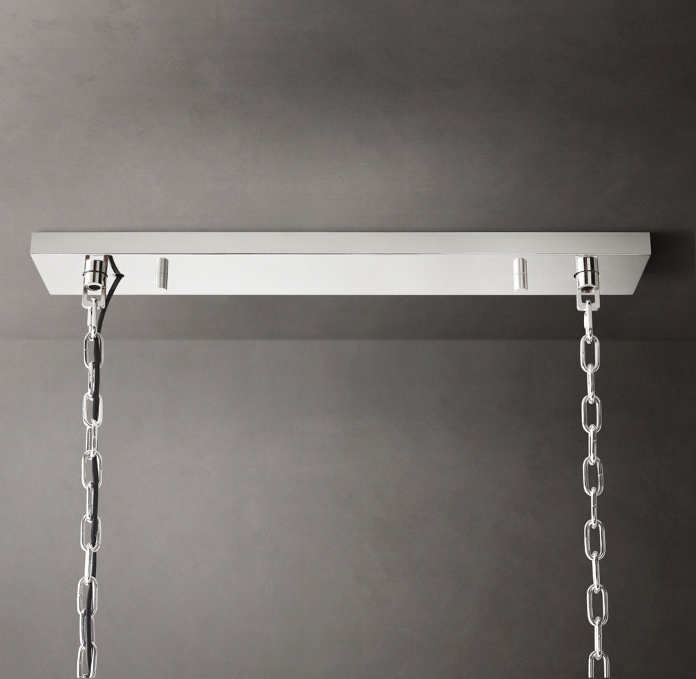 1920s Odeon Rectangular Chandelier 72"