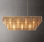 Sirene Clear Glass Rectangular Chandelier 59"