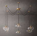 Cabrette Clear Glass Suspended Chandelier 84"