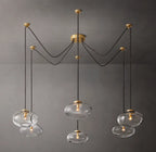 Cabrette Clear Glass Suspended Chandelier 84"