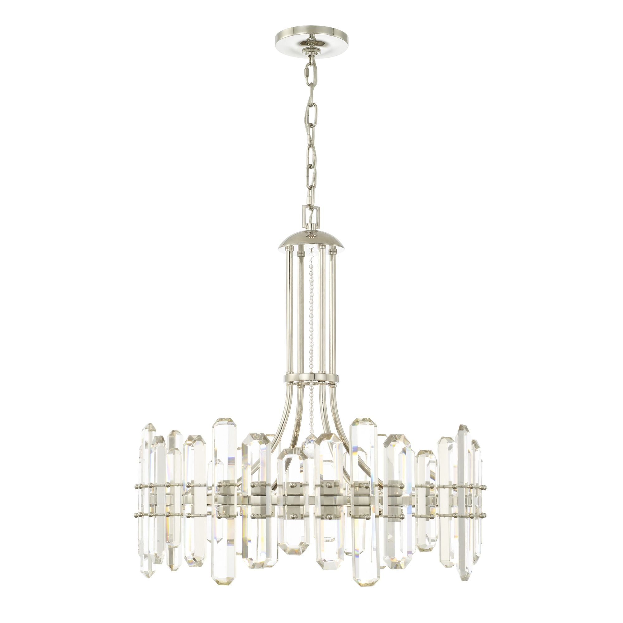 Bolton 24.75'' Polished Nickel Chandelier Silver 24.75"W x 26"H x 24.75"D