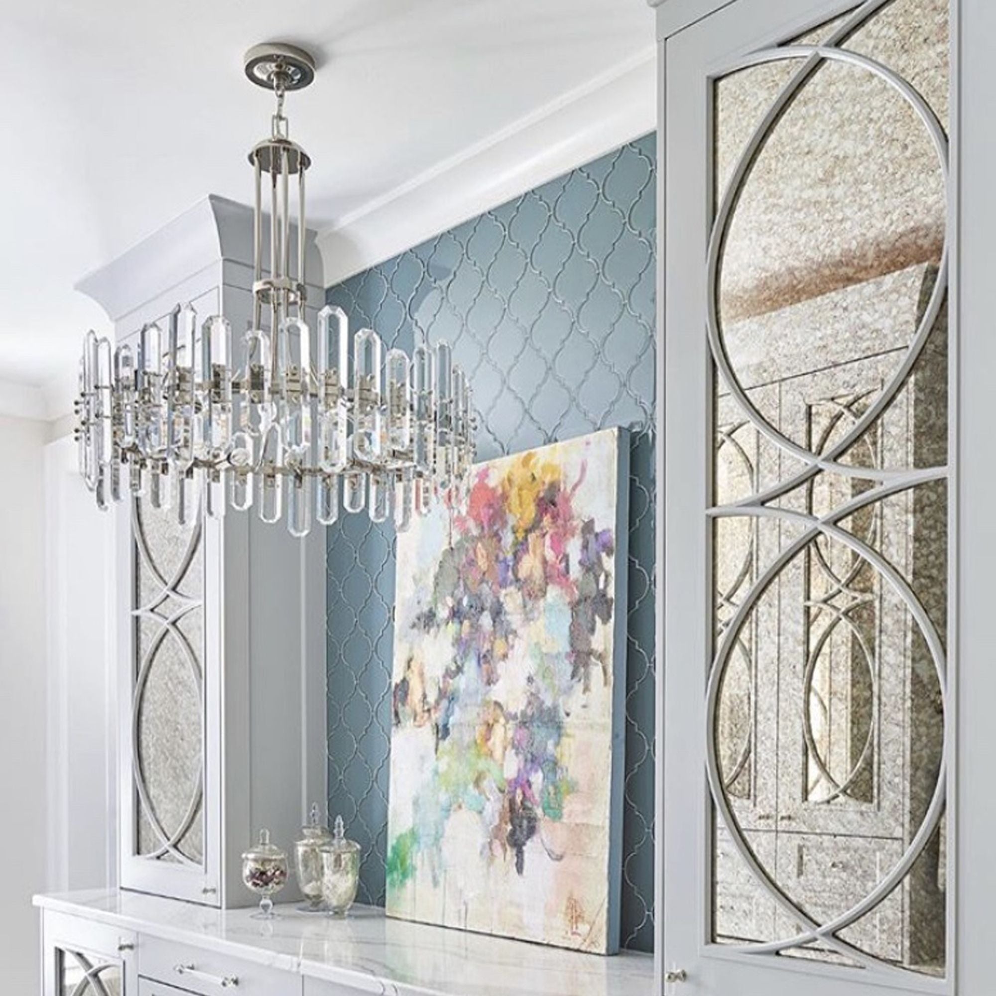 Bolton 24.75'' Polished Nickel Chandelier Silver 24.75"W x 26"H x 24.75"D
