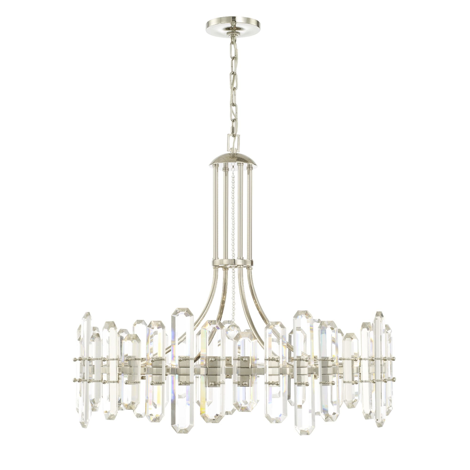 Bolton 31'' Polished Nickel Chandelier Silver 31"W x 28.25"H x 31"D