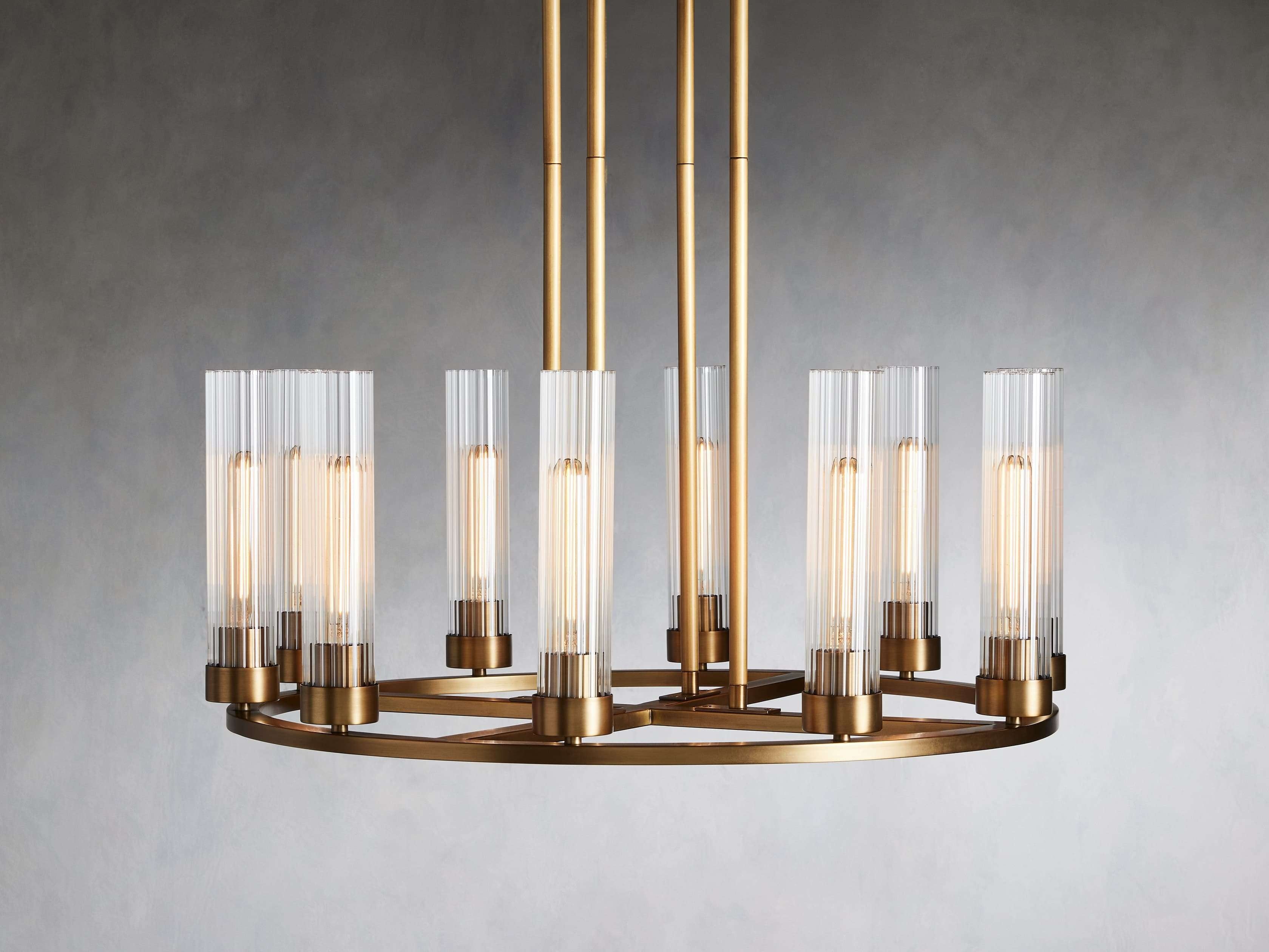 Bravelle Fluted Glass Ring Chandelier