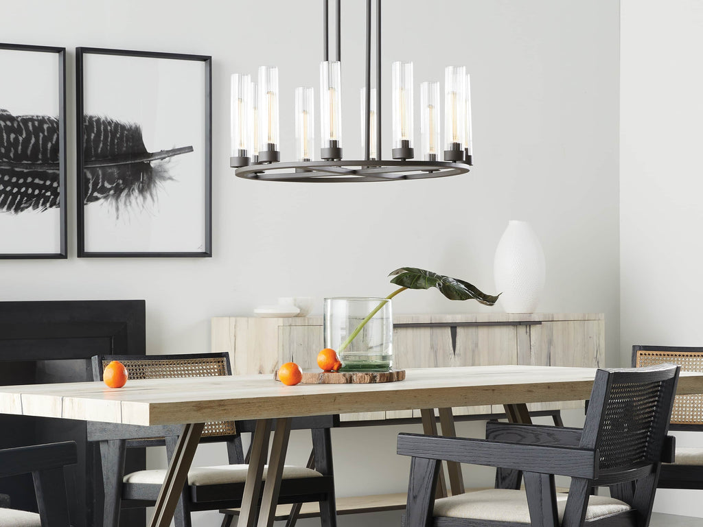 Bravelle Fluted Glass Ring Chandelier