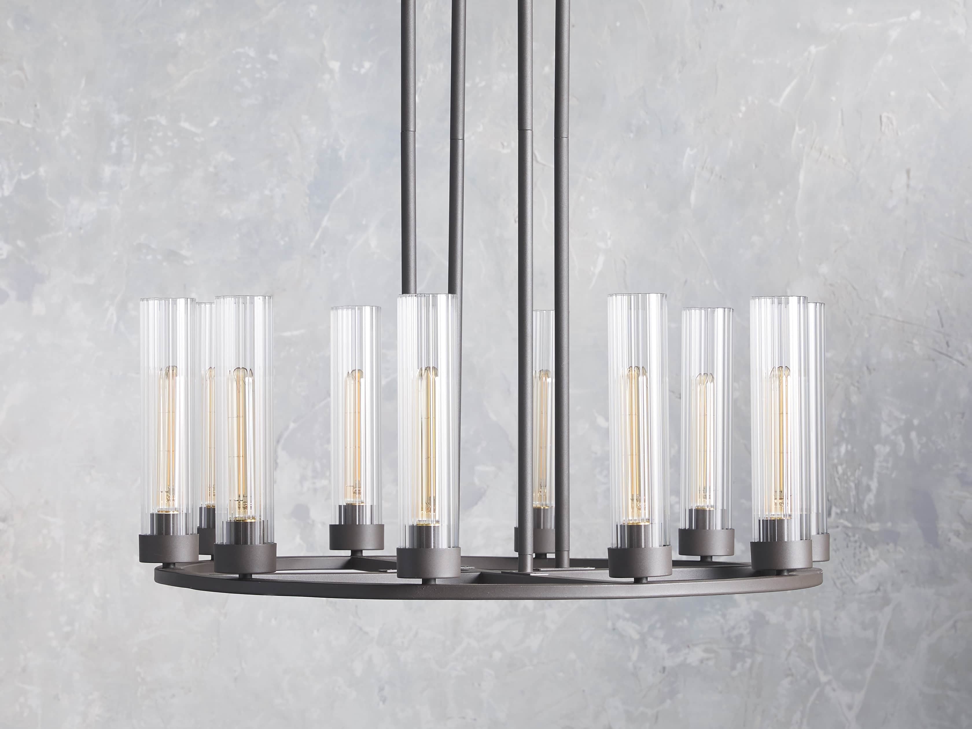 Bravelle Fluted Glass Ring Chandelier