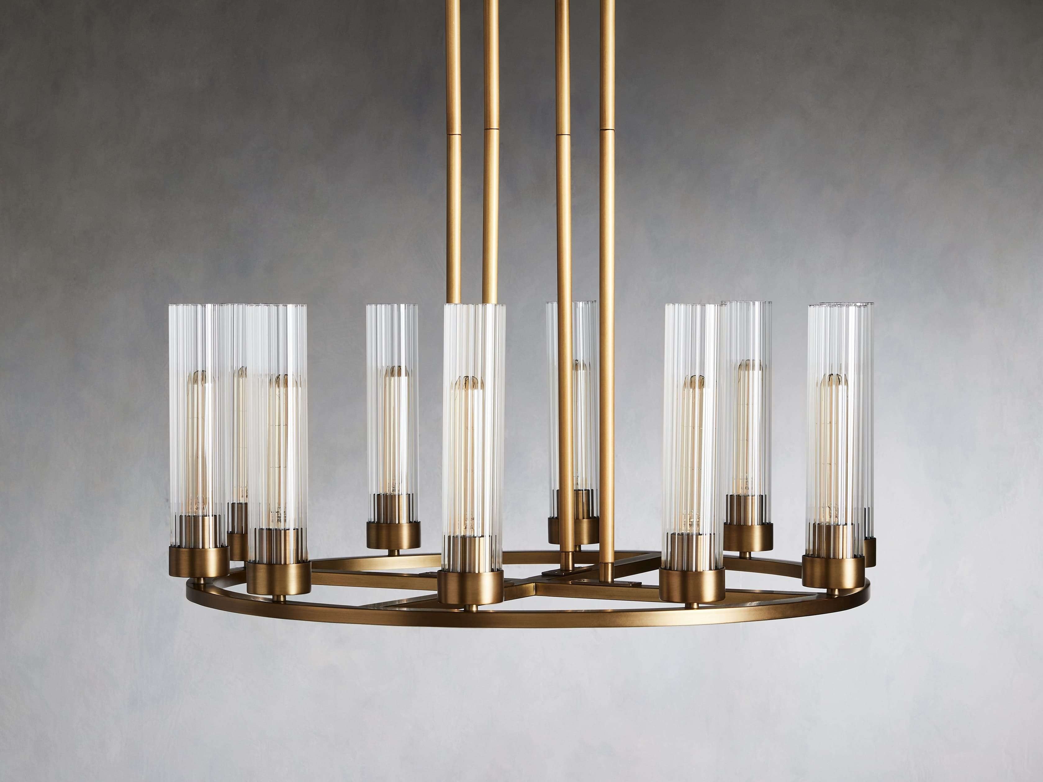 Bravelle Fluted Glass Ring Chandelier