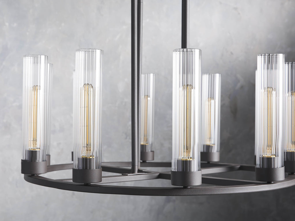 Bravelle Fluted Glass Ring Chandelier