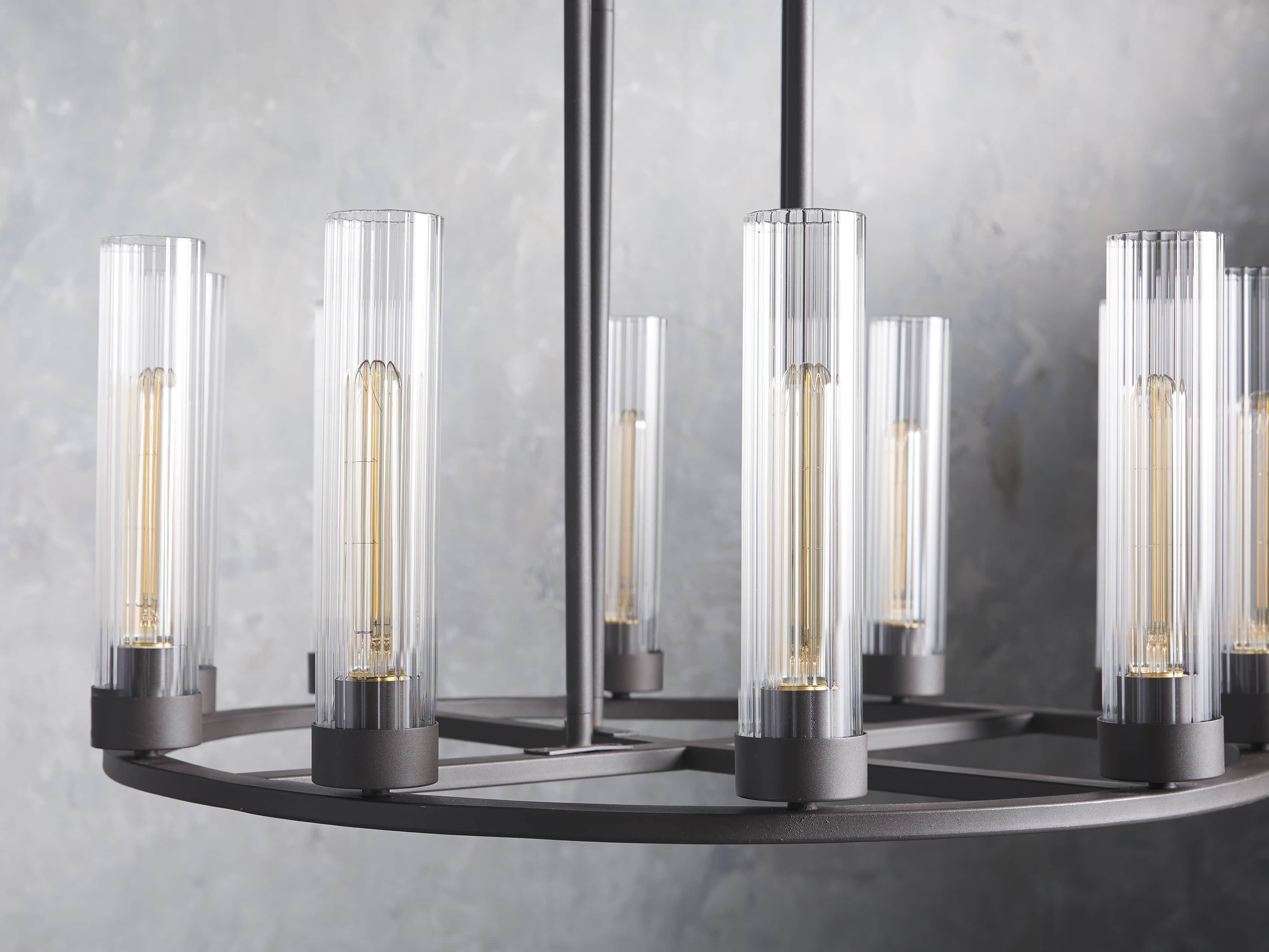 Bravelle Fluted Glass Ring Chandelier