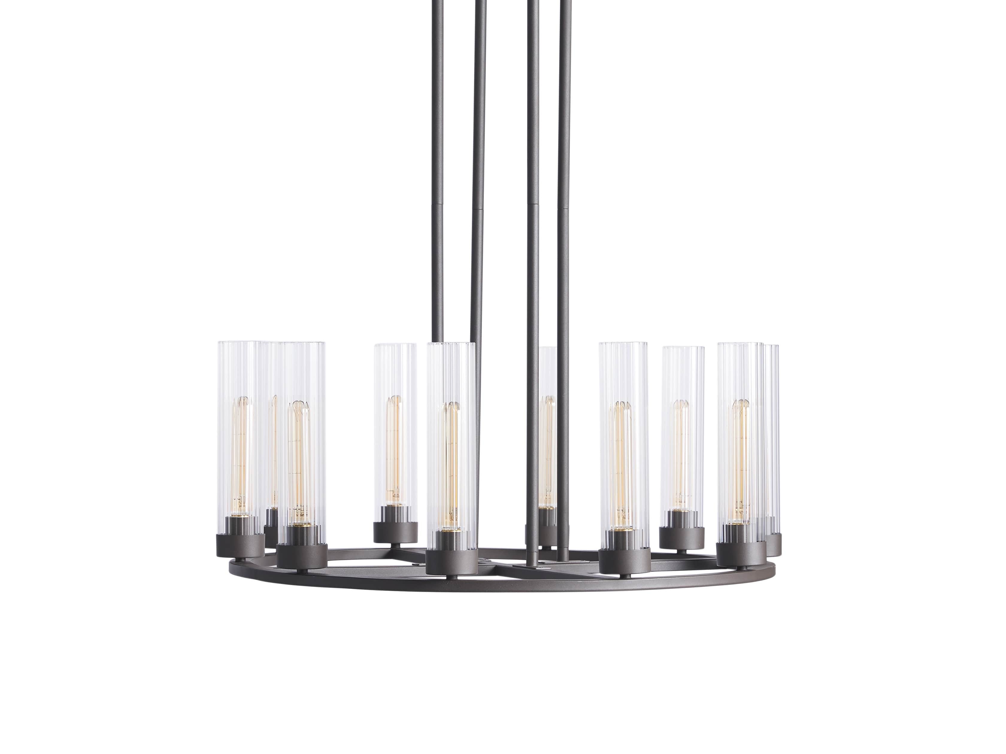 Bravelle Fluted Glass Ring Chandelier