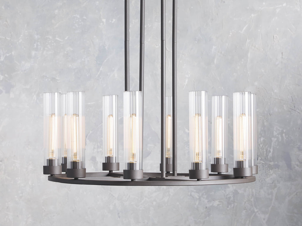 Bravelle Fluted Glass Ring Chandelier