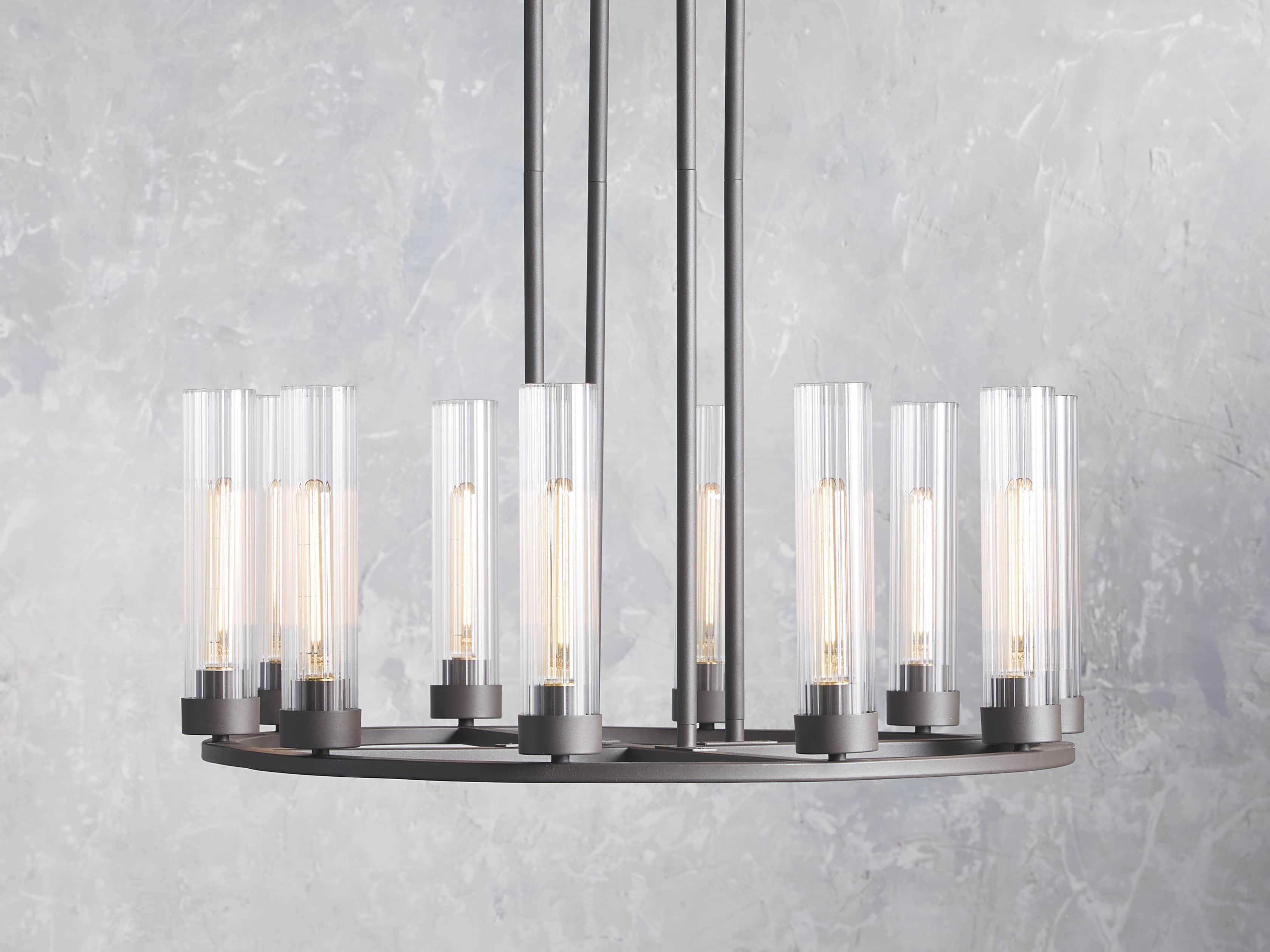 Bravelle Fluted Glass Ring Chandelier