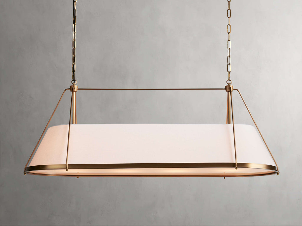 Brenton Linen Shade Linear Chandelier