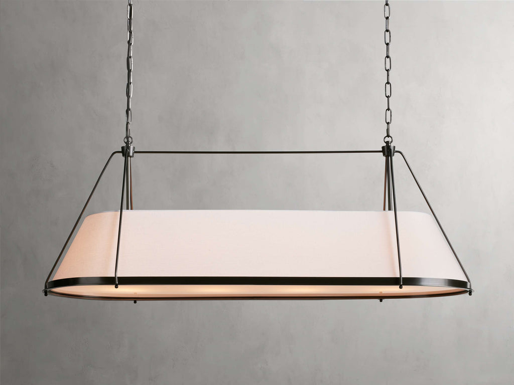 Brenton Linen Shade Linear Chandelier
