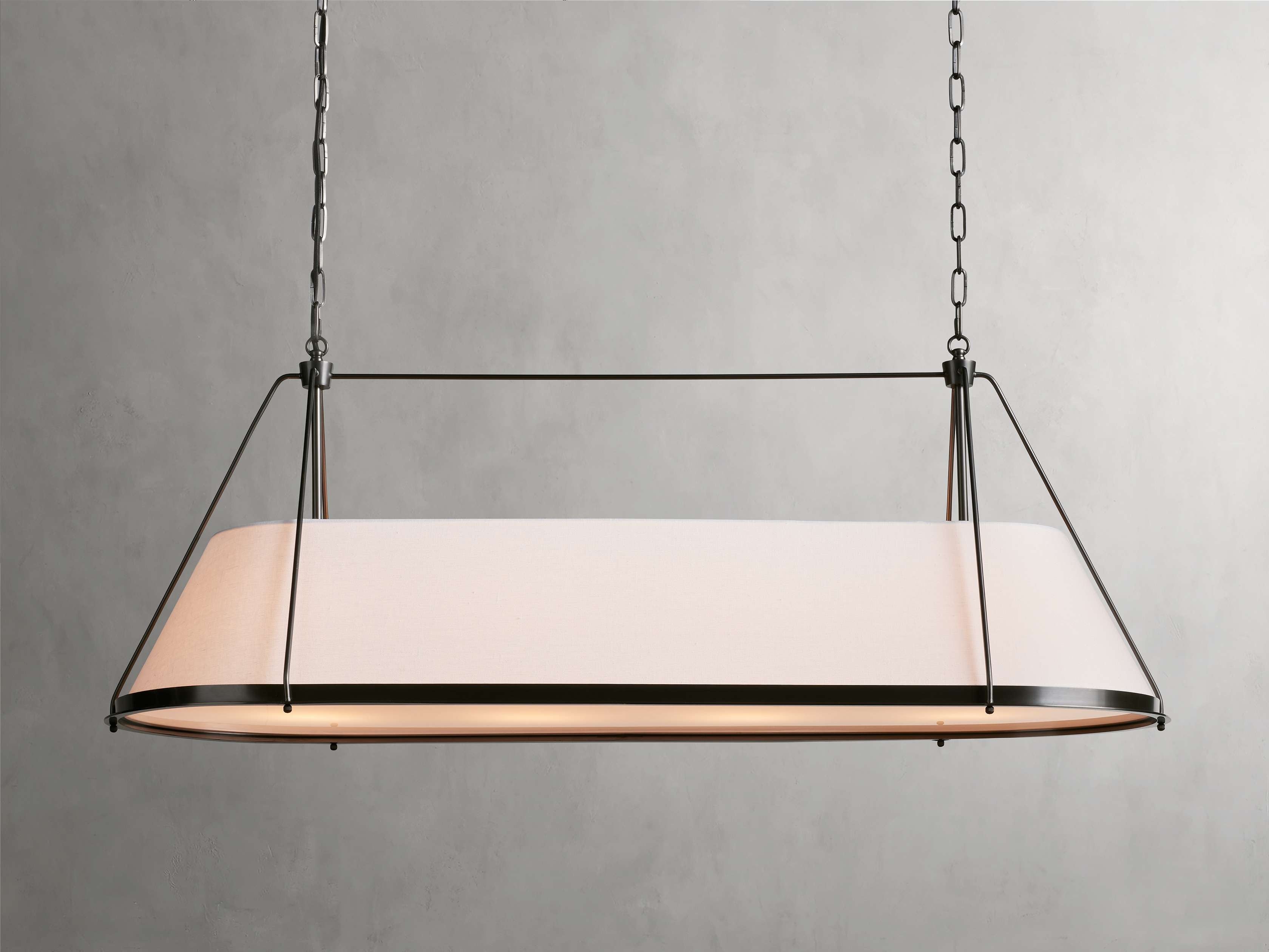 Brenton Linen Shade Linear Chandelier