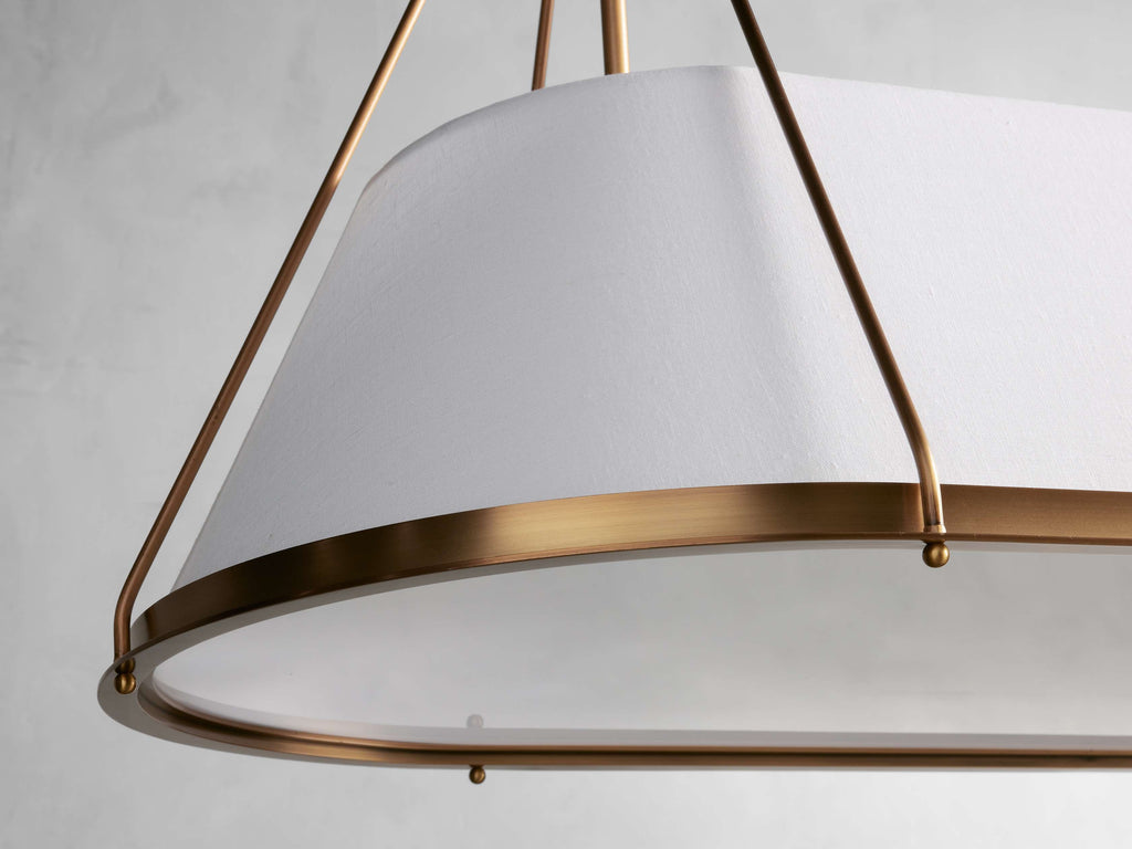 Brenton Linen Shade Linear Chandelier