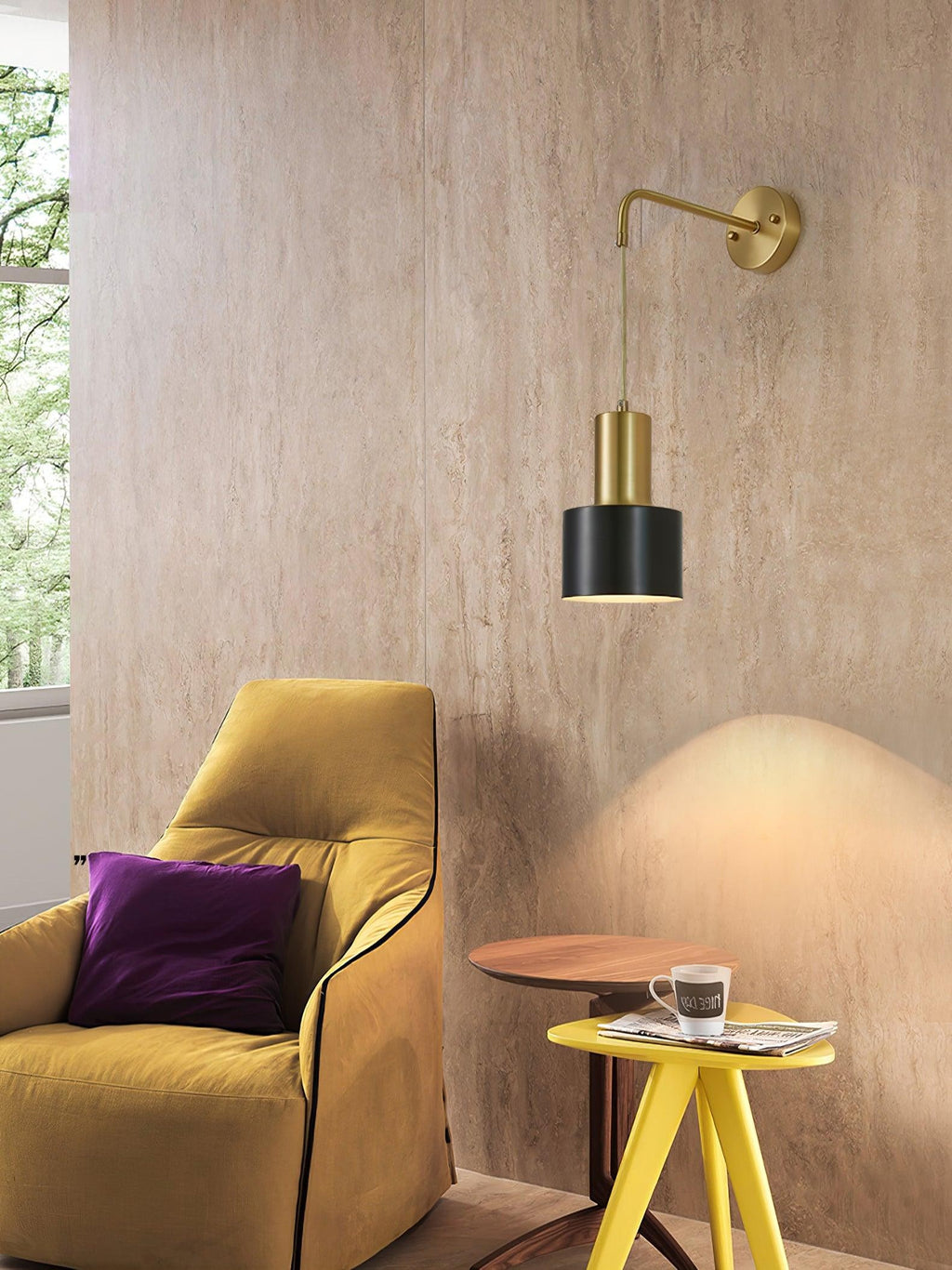 Brivon Brass Linear Wall Lamp