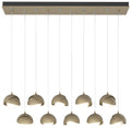 Brooklyn 44.5" Gold & Gold Rectangular Long 2-Shade Pendant