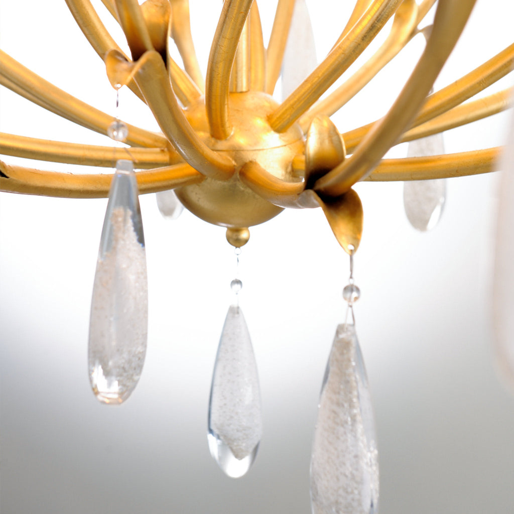 Prosecco 6-Light Chandelier in Gold Leaf 31L x 31W x 35.5H