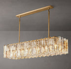 Lattice Smoke Glass Linear Chandelier 67"