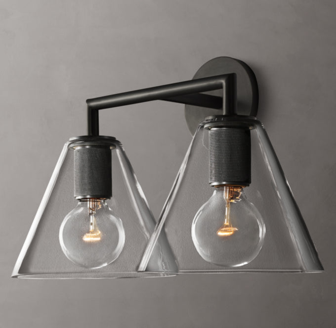 Utilitaire Funnel Shade Double Sconce
