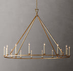 19TH C. ENGLISH OPENWORK ROUND CHANDELIER 72"