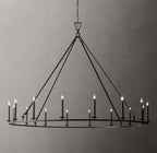 19TH C. ENGLISH OPENWORK ROUND CHANDELIER 72"