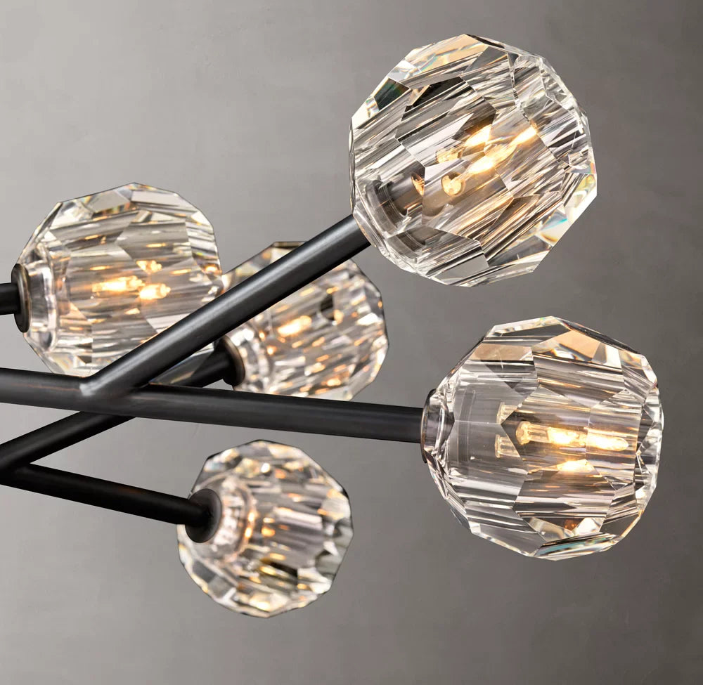 Boule De Cristal Clear Glass Round Chandelier 36"